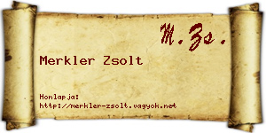 Merkler Zsolt névjegykártya